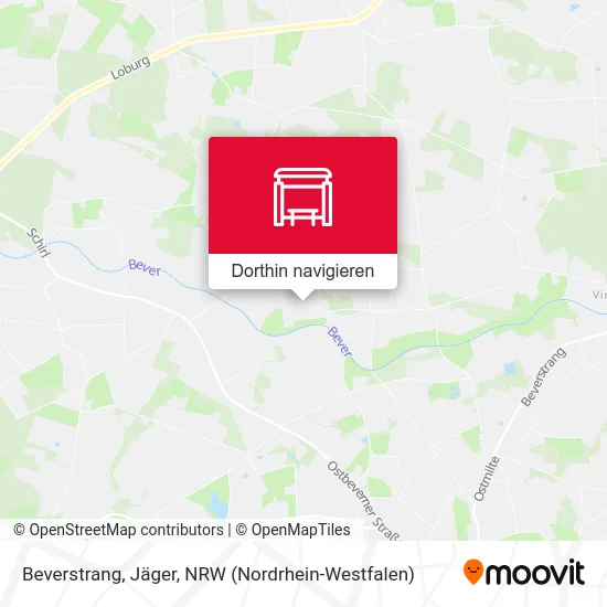 Beverstrang, Jäger Karte