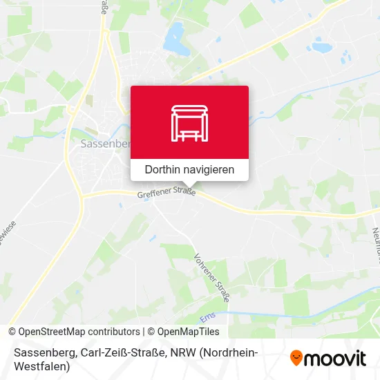 Sassenberg, Carl-Zeiß-Straße Karte
