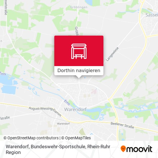 Warendorf, Bundeswehr-Sportschule Karte