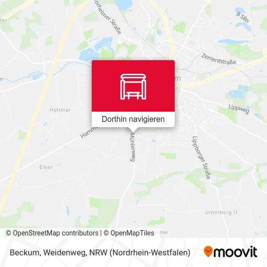 Beckum, Weidenweg Karte