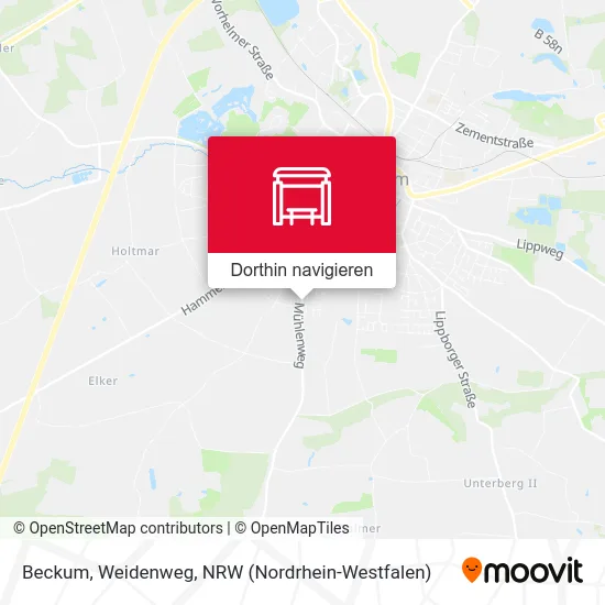 Beckum, Weidenweg Karte