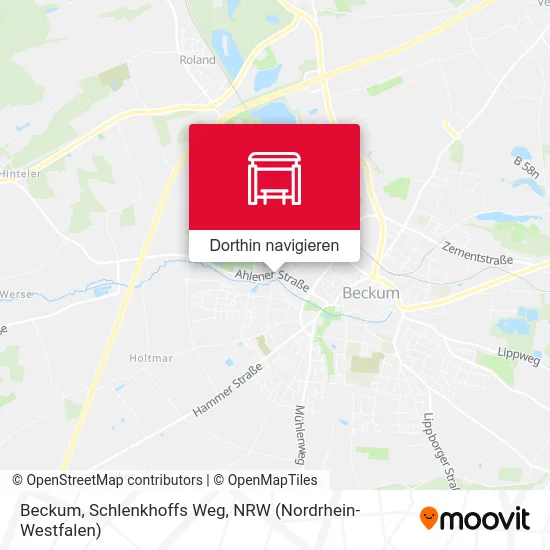 Beckum, Schlenkhoffs Weg Karte