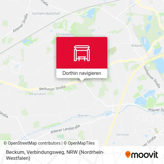 Beckum, Verbindungsweg Karte