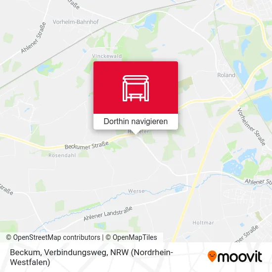 Beckum, Verbindungsweg Karte