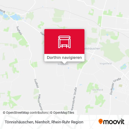 Tönnishäuschen, Nienholt Karte