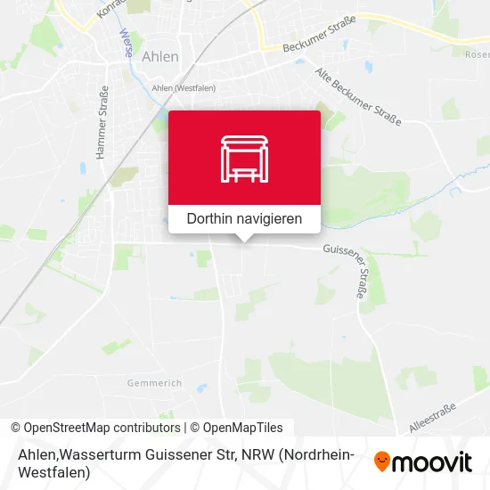 Ahlen,Wasserturm Guissener Str Karte