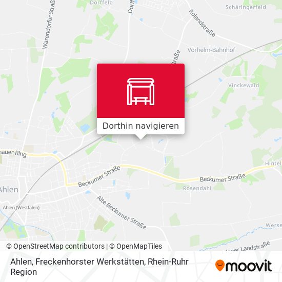 Ahlen, Freckenhorster Werkstätten Karte