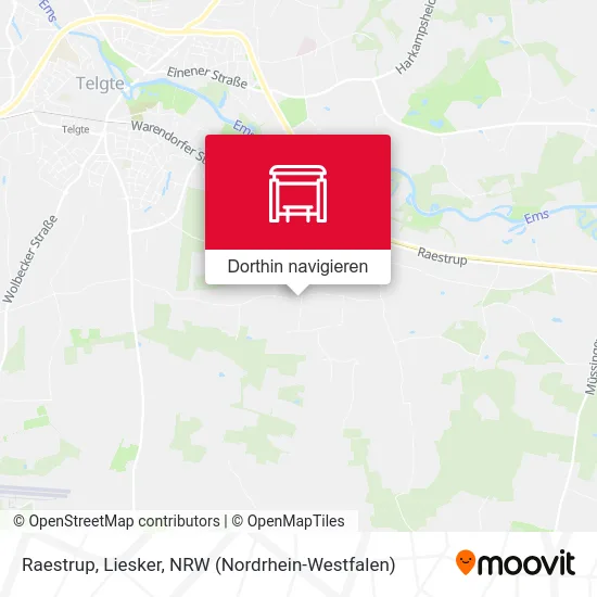 Raestrup, Liesker Karte