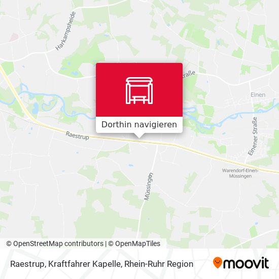 Raestrup, Kraftfahrer Kapelle Karte