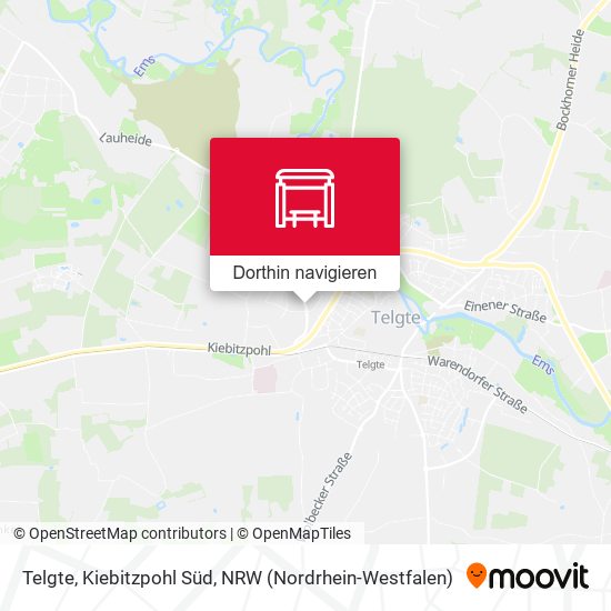 Telgte, Kiebitzpohl Süd Karte