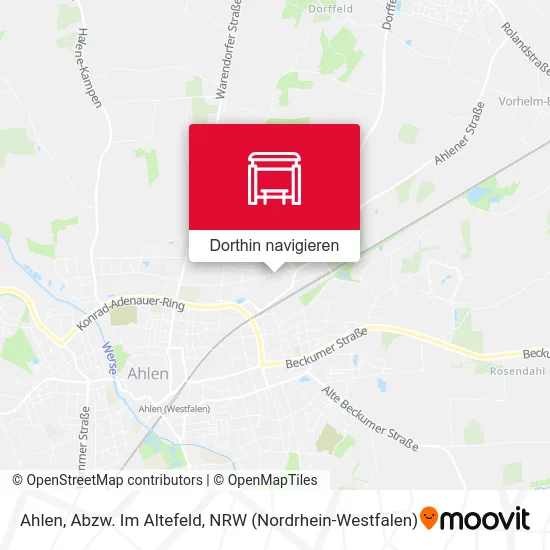 Ahlen, Abzw. Im Altefeld Karte