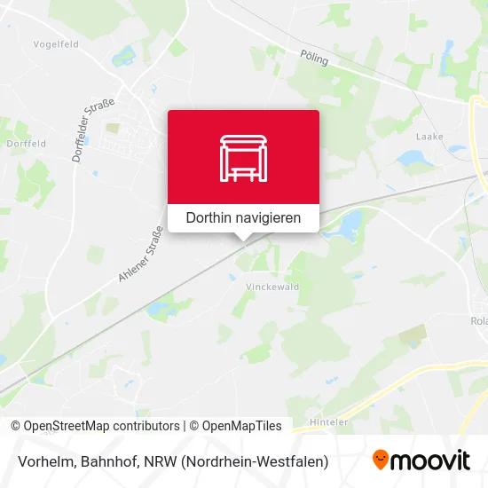 Vorhelm, Bahnhof Karte