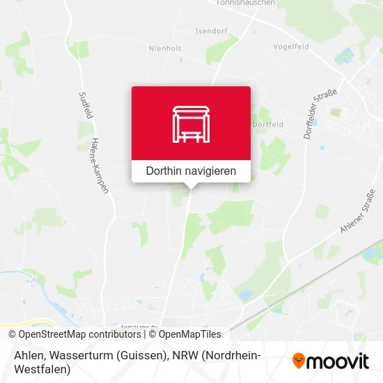 Ahlen, Wasserturm (Guissen) Karte