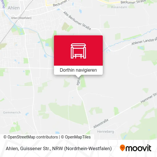 Ahlen, Guissener Str. Karte