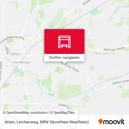 Ahlen, Lerchenweg Karte
