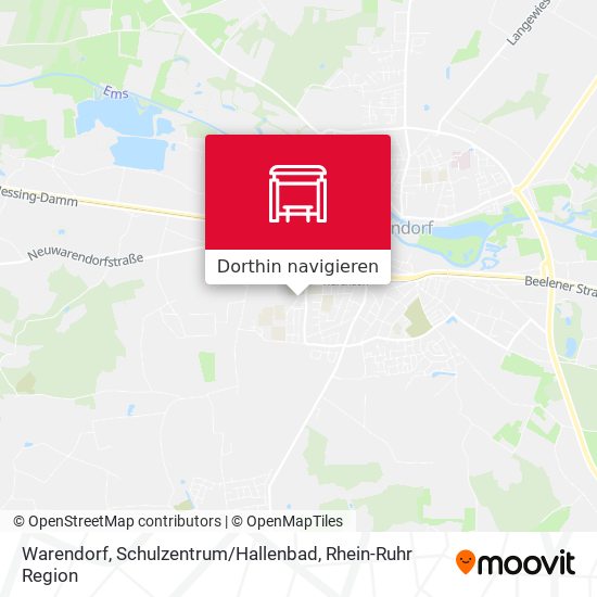 Warendorf, Schulzentrum / Hallenbad Karte