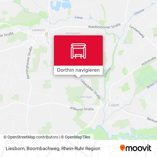 Liesborn, Boombachweg Karte