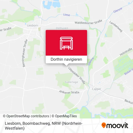Liesborn, Boombachweg Karte