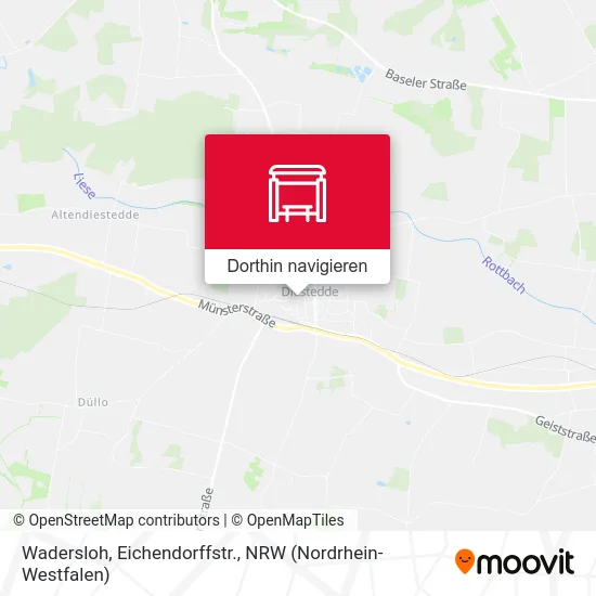 Wadersloh, Eichendorffstr. Karte