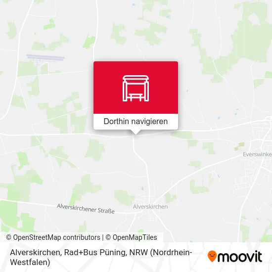 Alverskirchen, Rad+Bus Püning Karte