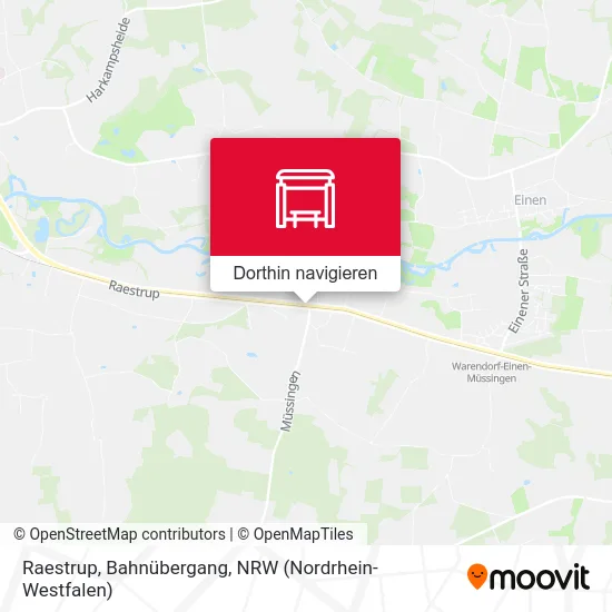 Raestrup, Bahnübergang Karte