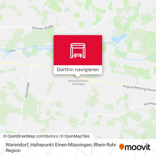 Warendorf, Haltepunkt Einen-Müssingen Karte