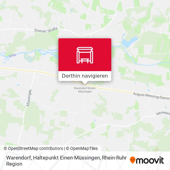 Warendorf, Haltepunkt Einen-Müssingen Karte