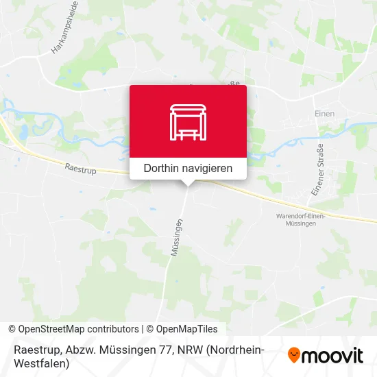 Raestrup, Abzw. Müssingen 77 Karte