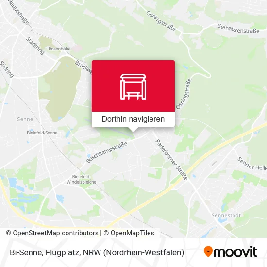 Bi-Senne, Flugplatz Karte