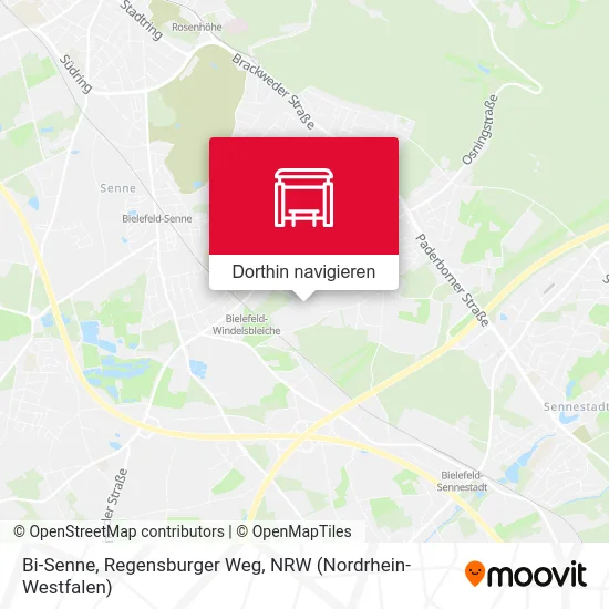 Bi-Senne, Regensburger Weg Karte