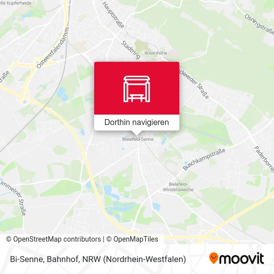 Bi-Senne, Bahnhof Karte