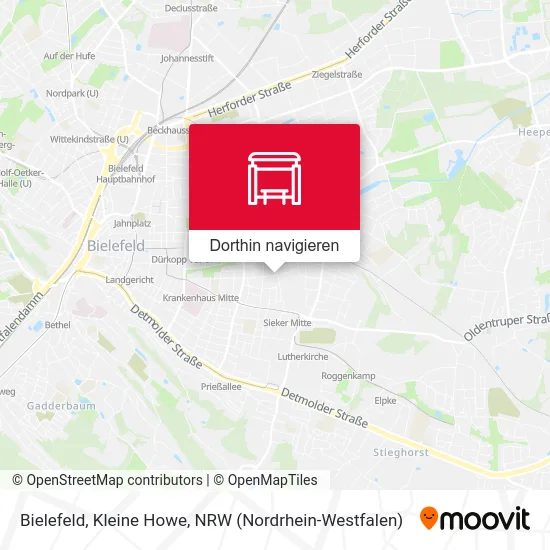 Bielefeld, Kleine Howe Karte