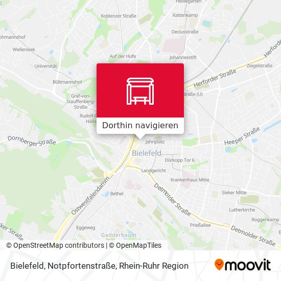Bielefeld, Notpfortenstraße Karte