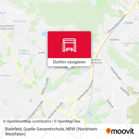 Bielefeld, Quelle Gesamtschule Karte