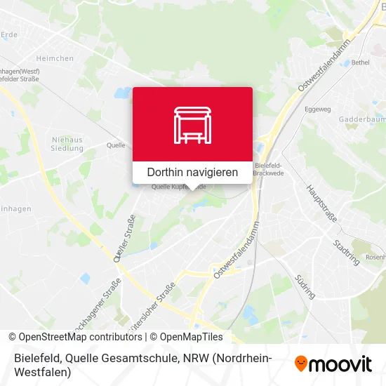 Bielefeld, Quelle Gesamtschule Karte