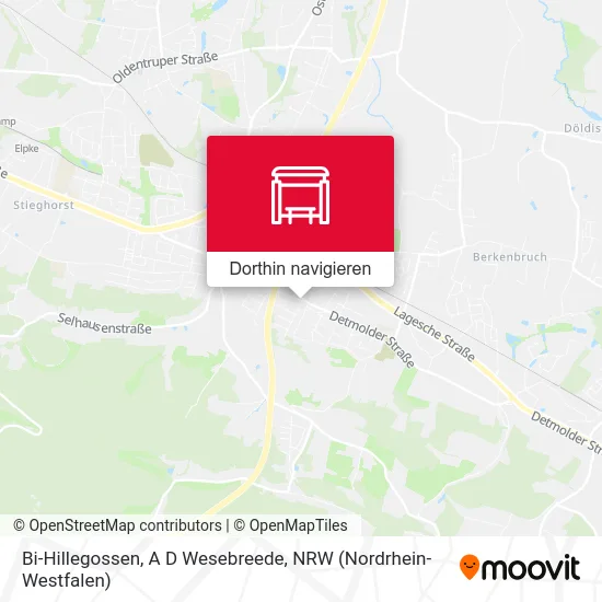 Bi-Hillegossen, A D Wesebreede Karte