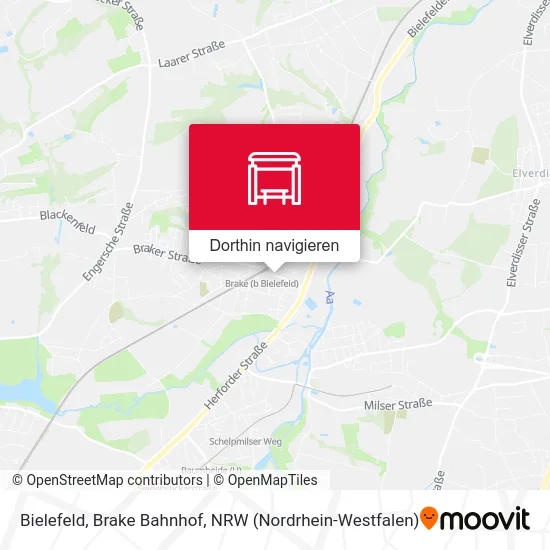 Bielefeld, Brake Bahnhof Karte