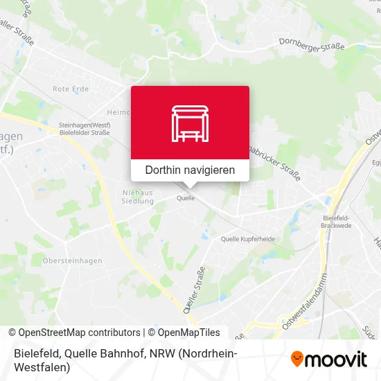 Bielefeld, Quelle Bahnhof Karte