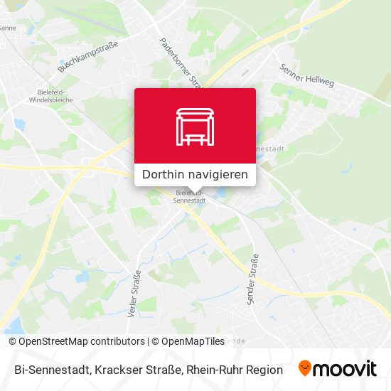 Bi-Sennestadt, Krackser Straße Karte