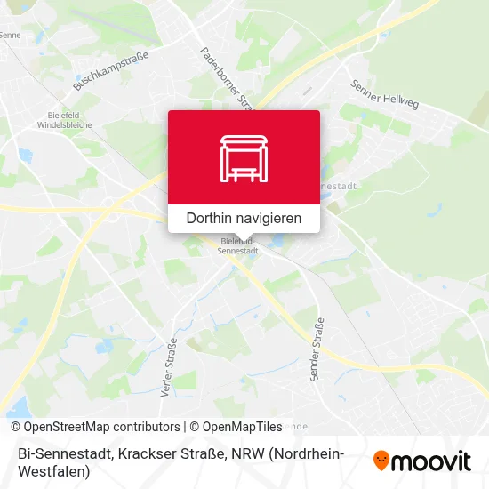 Bi-Sennestadt, Krackser Straße Karte