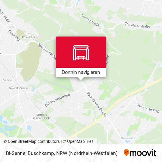 Bi-Senne, Buschkamp Karte