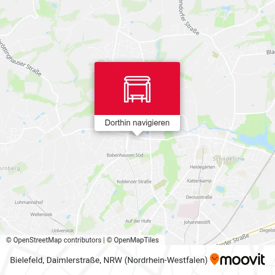 Bielefeld, Daimlerstraße Karte