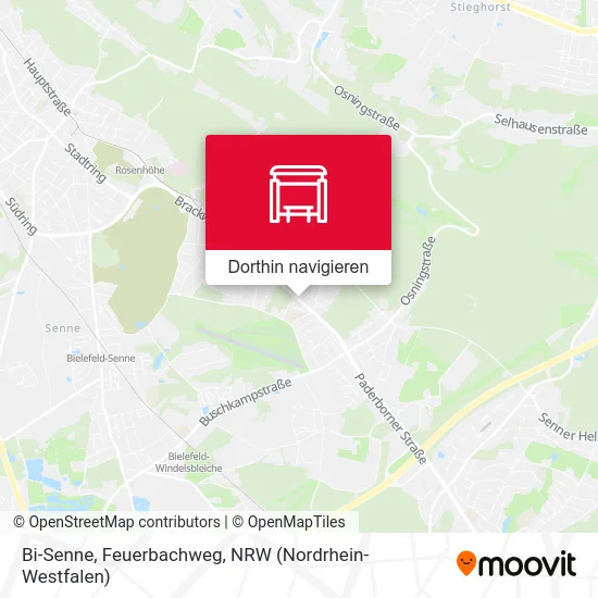 Bi-Senne, Feuerbachweg Karte