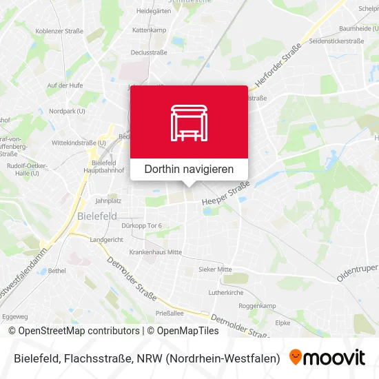 Bielefeld, Flachsstraße Karte