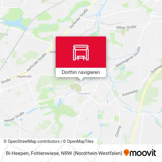 Bi-Heepen, Fohlenwiese Karte