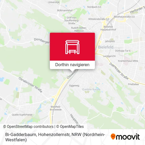 Bi-Gadderbaum, Hohenzollernstr Karte