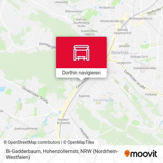 Bi-Gadderbaum, Hohenzollernstr Karte