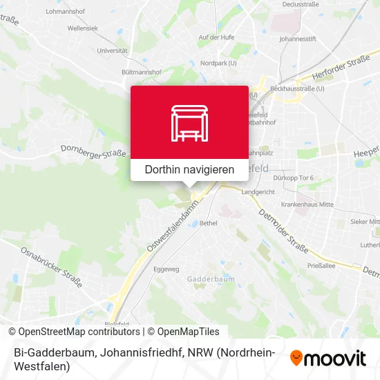 Bi-Gadderbaum, Johannisfriedhf Karte