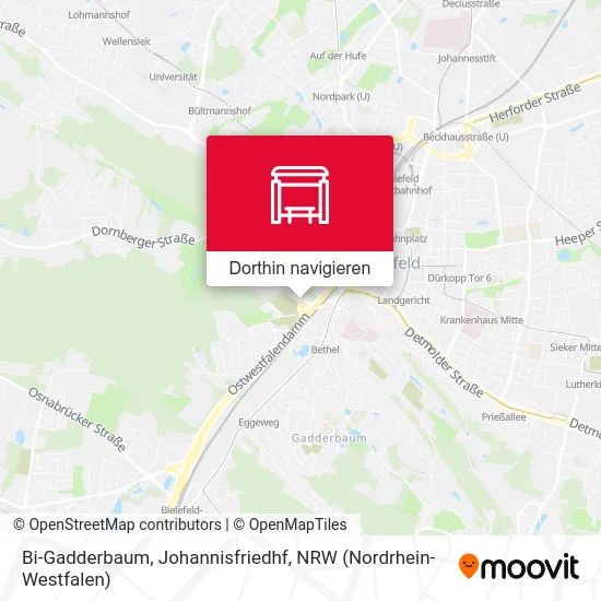 Bi-Gadderbaum, Johannisfriedhf Karte