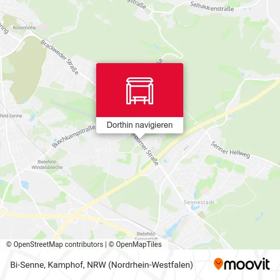 Bi-Senne, Kamphof Karte